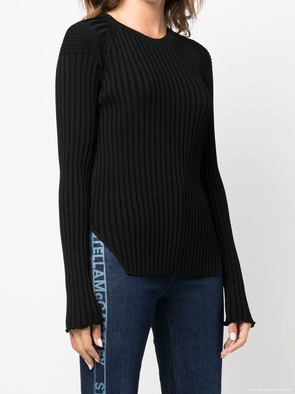 Affordable Women McCartney Stella top long-sleeve rib-knit 0329